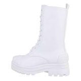 Halfhoge witte boot Stina._