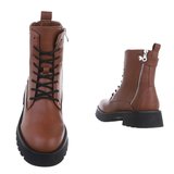 Camel kleurige boot Colinda._