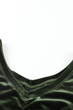 Trendy korte groene velvet jurk._