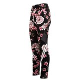Trendy zwarte legging met rose-mix bloemmotief._