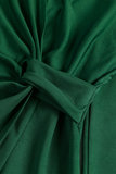 Elegante groene maxi jurk met overslag_