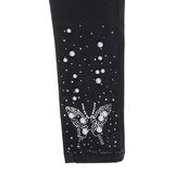 Meisjes zwarte jeans met vlinder._