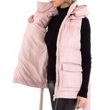 Stylische korte rose gewatteerde bodywarmer._