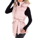 Stylische korte rose gewatteerde bodywarmer._