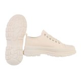 Lage beige textiel sneaker Orkina._