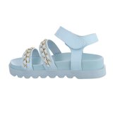 Blauwe lage fashion sandaal Zelina._