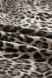 Trendy korte jurk met dierenprint._