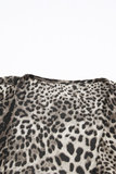 Trendy korte jurk met dierenprint._