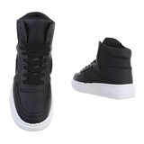 Hoge zwarte sneaker Carola._