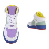 Trendy hoge groen mixed colours sneaker Zowy._