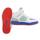 Trendy hoge groen mixed colours sneaker Zowy._