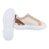 Classy beige-kaki lage sneaker Blanka._