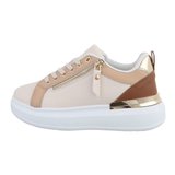 Classy beige-kaki lage sneaker Blanka._