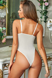 Elegante witte bodysuit in kant._