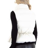 Witte korte gewatteerde bodywarmer._