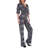 Zwarte jumpsuit met motief._