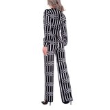 Zwarte jumpsuit met motief._