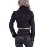 Zwarte leatherlook jacket 2 in one._