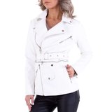 Witte leatherlook jacket 2 in one._