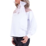 Witte blouse met xl strik_