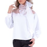 Witte blouse met xl strik_