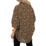 Oversized mixed longblouse met motief._