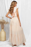 Oud-rose maxi jurk Bohemian style._