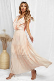 Oud-rose maxi jurk Bohemian style._