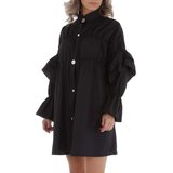 Zwarte korte oversized blouse jurk._