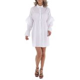 Witte korte oversized blouse jurk._