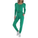 Hippe groene jumpsuit._