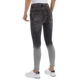 Zwarte gebleachte hoge taille jeans._