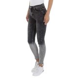 Zwarte gebleachte hoge taille jeans._