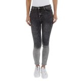 Zwarte gebleachte hoge taille jeans._