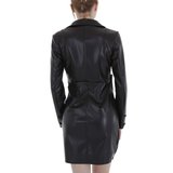 Originele zwarte mini bodycon leatherlook jurk._