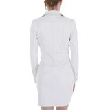 Originele witte mini bodycon leatherlook jurk._