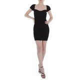 Zwarte bodycon mini jurk in maille._