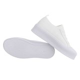 Lage witte textiel sneaker Phea._