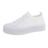 Lage witte textiel sneaker Phea._