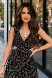 Maxi zwarte cut out jurk._