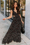 Maxi zwarte cut out jurk._