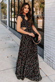 Maxi zwarte cut out jurk._