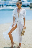 Maxi witte strand cover up._