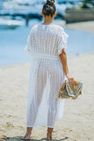Maxi witte strand cover up._