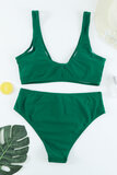 Groene high waist bikini._