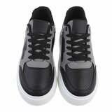 Sportieve zwart-grijze lage sneaker Anke._