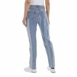 Trendy two tone jeans in used look._