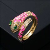 Rose goldplated design ring in slangenvorm.SOLD OUT_