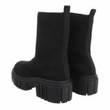 Zwarte korte sock boot Alida_