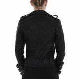 Trendy korte zwarte leatherlook jacket.SOLD OUT_
